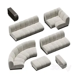 Collection of Sofas Biscuit Sectional from Vladimir Kagan